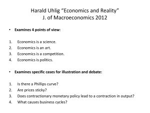 Notes on Uhlig-2012 "Economics and Reality"