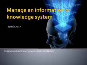 Information or knowledge management systems