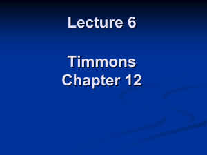 Lecture 6 - Timmons Ch 12