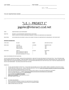 le i - project 1