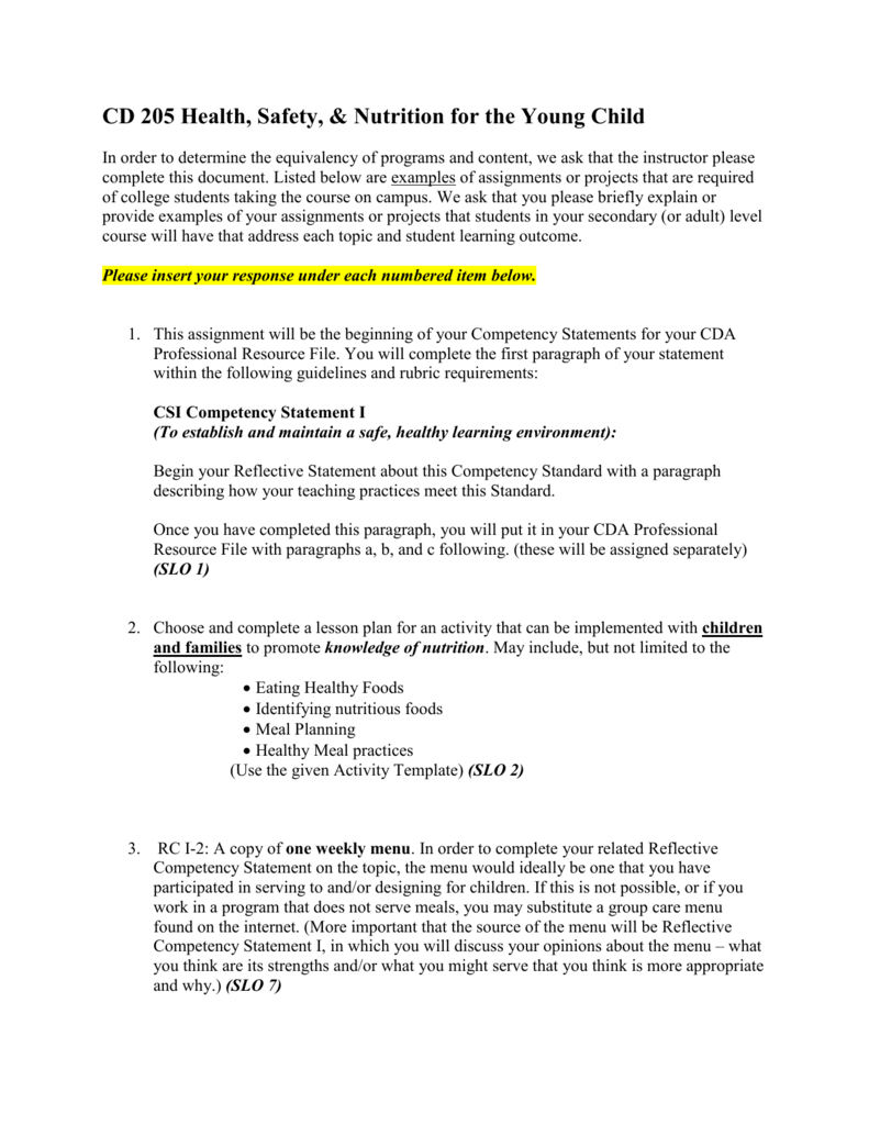  Competency Statement Examples Cda Competency Statement 1 Essay 2019 