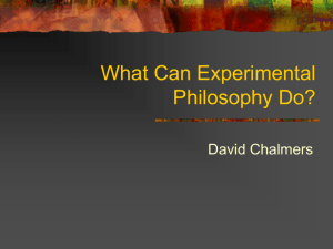 What Can Experimental Philosophy Do?