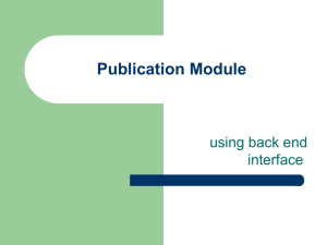 Publication Module