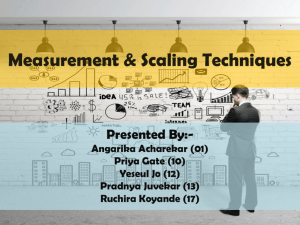 Measurement And Scaling Techniques