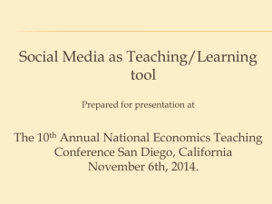 Using Social Media for Teaching Economics