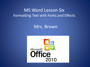 Mon Format Text with Fonts and Effects - BBrown-IBA