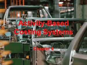 Chapter 4 - Activity-Based Costing Systems
