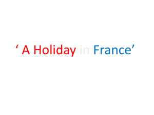 A Holiday in France