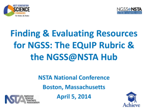 I. Alignment to the NGSS