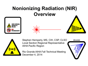 Non-Ionizing Radiation - American Industrial Hygiene Association