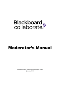 Blackboard Collaborate Moderator's Manual