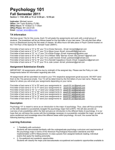 Psychology 101 - Brigham Young University