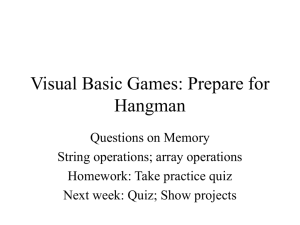 Visual Basic Games: Prepare for Hangman