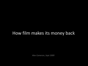 How Film makes its money back - kapiticollege