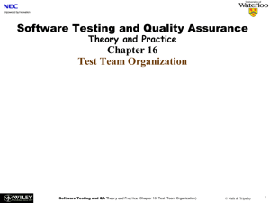 Test Team Organization