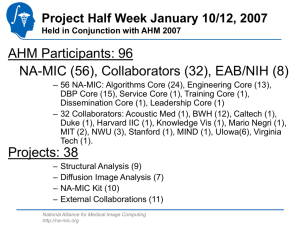 2007 Project Half Week - National Alliance for Medical Image