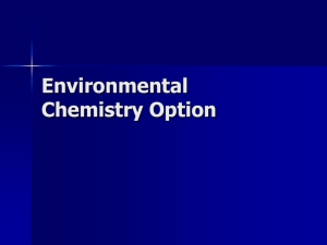 Option E - Environmental Chemistry