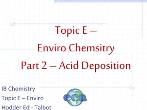 E2 Acid deposition