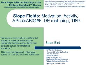 Slope fields the easy way on 89 & StudyCards