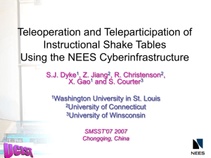Teleoperation and Teleparticipation of Instructional Shake Tables