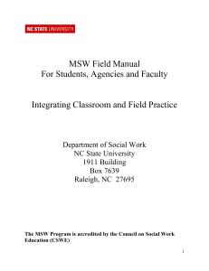 to view manual. - Department of Social Work