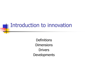 Introduction to innovation