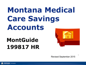 Montana Medical Care Savings Accounts