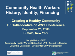 Northern Manhattan Diabetes Community Health Worker Outreach