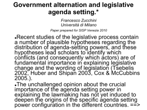 Government Alternation and Legislative Agenda Setting (Zucchini)