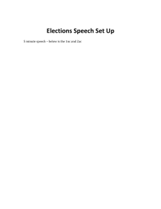 Elections Speech Set Up