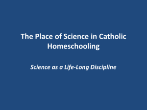 The Place of Science in Catholic Homeschooling