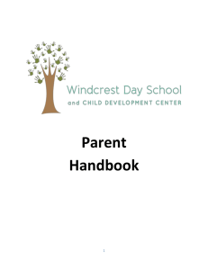 Parent Handbook - Windcrest United Methodist Church