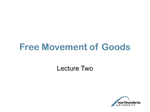 Free Movement of Goods 2 PowerPoint