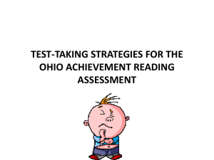 test-taking strategies for the ohio achievement reading