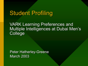 Student Profiling Using VARK and Multiple