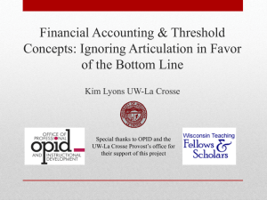 Financial Accounting & Threshold Concepts: Ignoring Articulation in