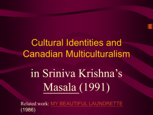 Cultural Identities and Canadian Multiculturalism in Masala