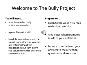 The Bully - The Booker Bully Project