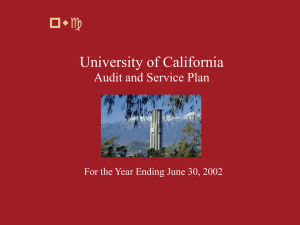 Stanford University Audit and Service Plan