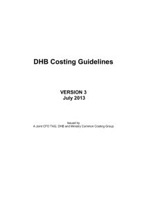 DHB Costing Guidelines