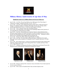 Military History Anniversaries 0416 thru 0515