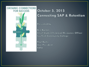 October 5, 2015 Connecting SAP & Retention Presented by