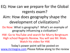 EQ: How can we prepare for the Global regents exam? Aim: How