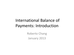 International Balance of Payments: Introduction