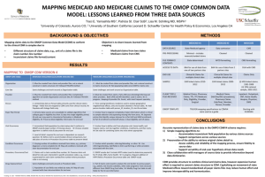 mapping medicaid and medicare claims to the omop common data