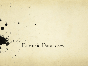 Forensic Databases