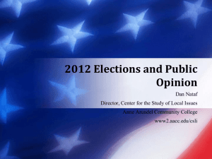 Elections and Public Opinion, 2012