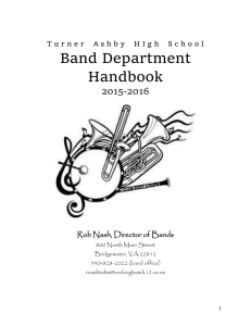 Band Handbook 15-16 - Turner Ashby High School Band