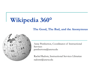 Wikipedia 360 - UNCW Randall Library