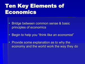 Common Sense Economics - 10 Key Elements of